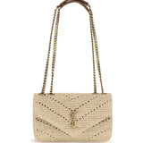 Small raffia Loulou Shoulder Bag