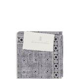 Ethnic-patterned silk Pocket Square