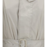 Belted cotton twill Trench coat