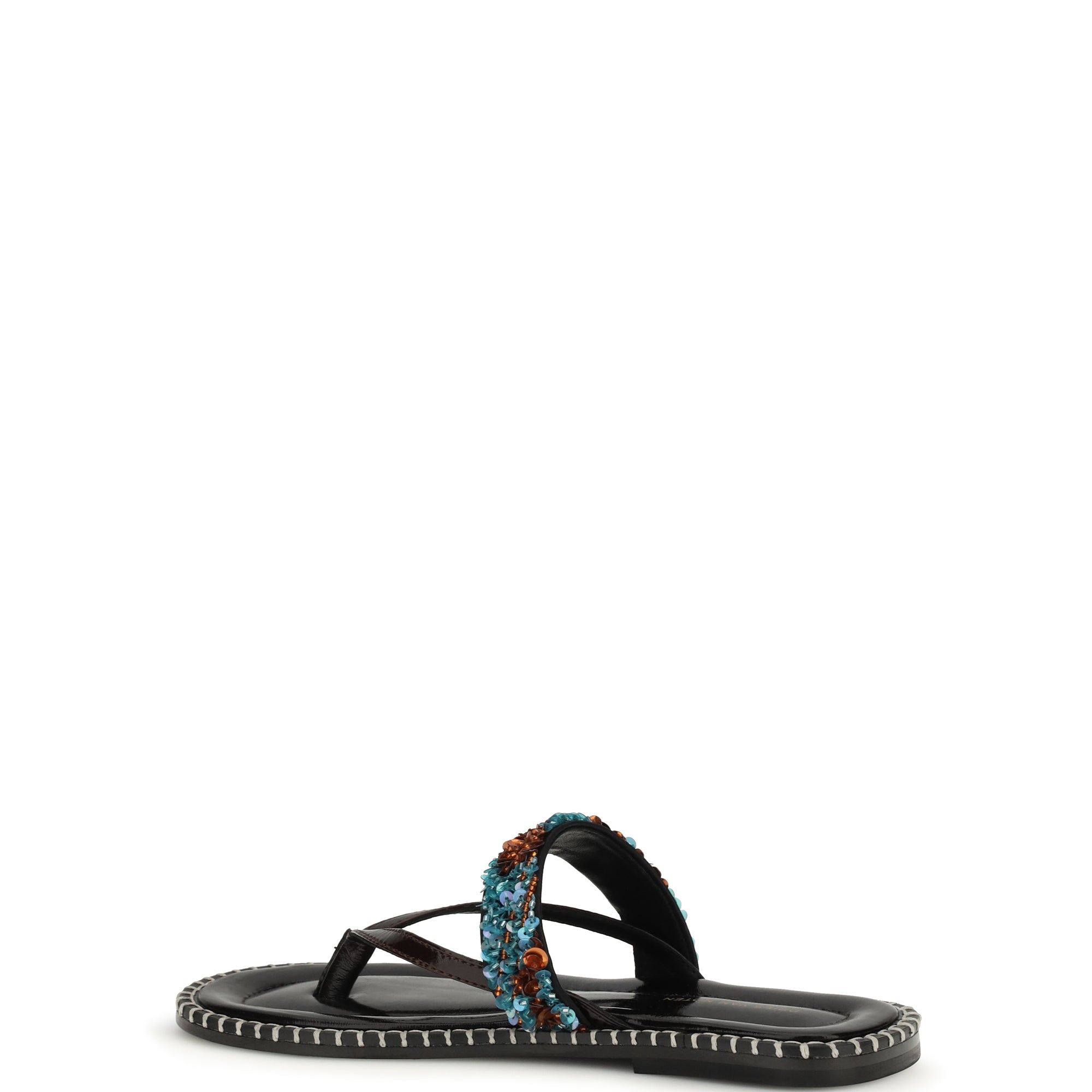 Slip-on leather Sandals with sequins