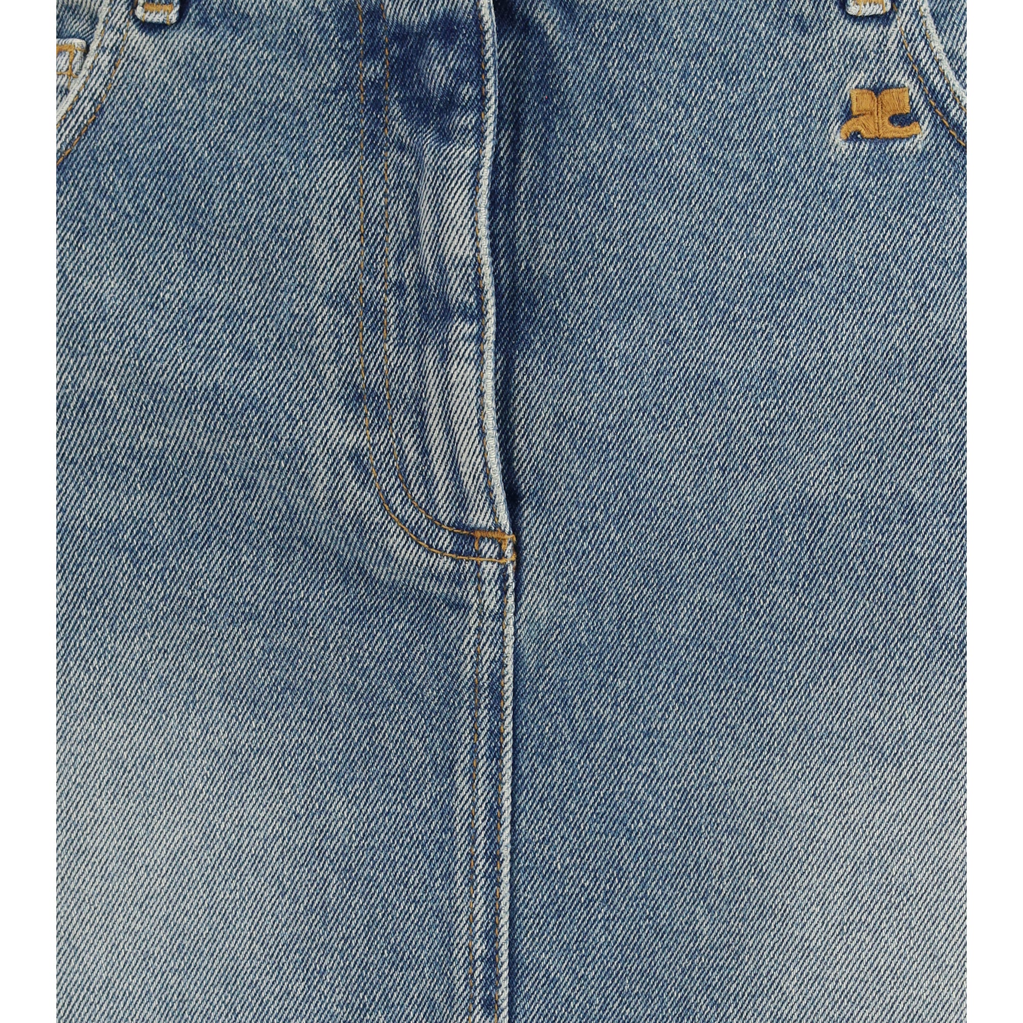 Denim circle Skirt