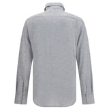 Silk and cotton jersey Shirt with spread collar