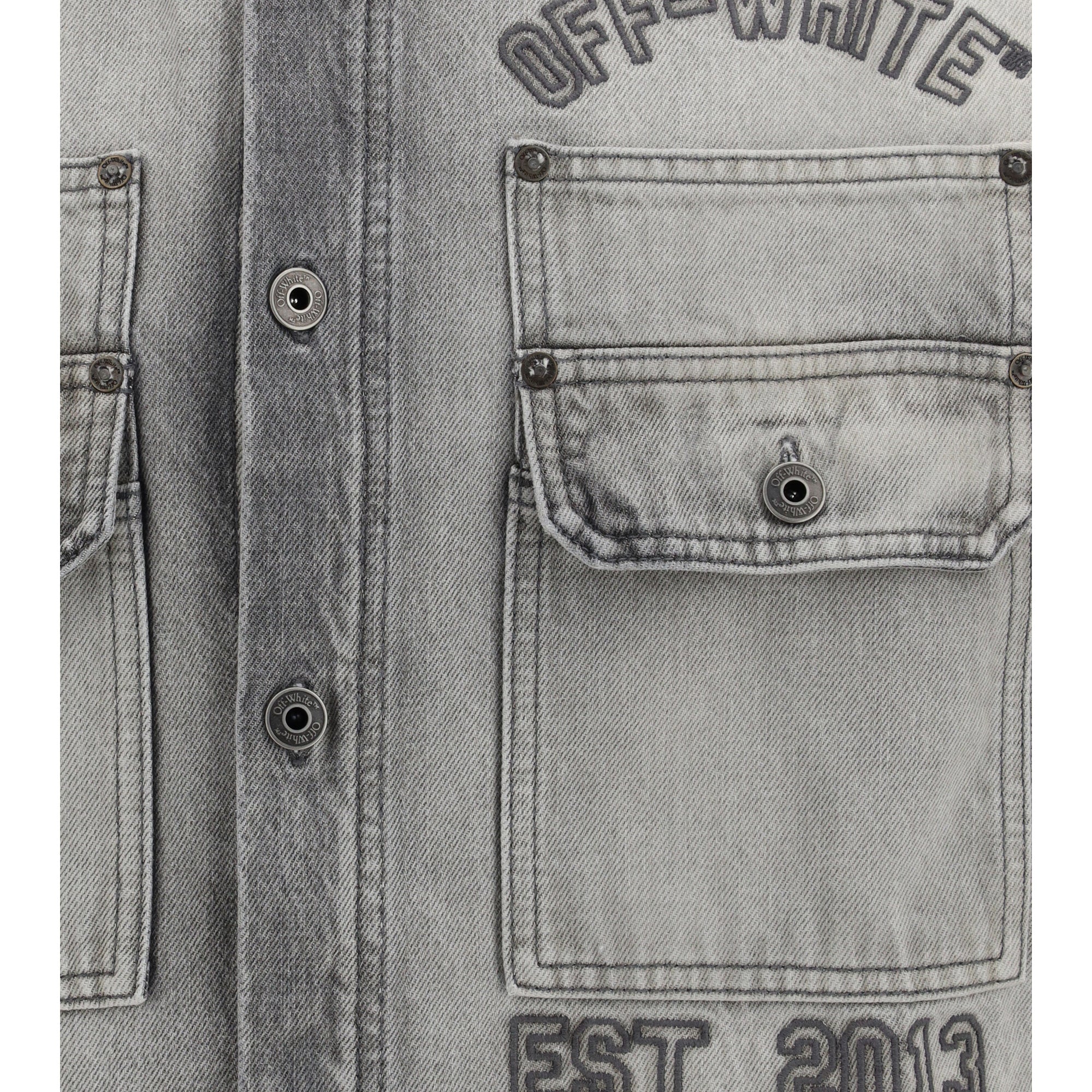 Diag Military Overshirt in denim
