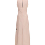 Petunia long Dress in cotton and viscose duchesse