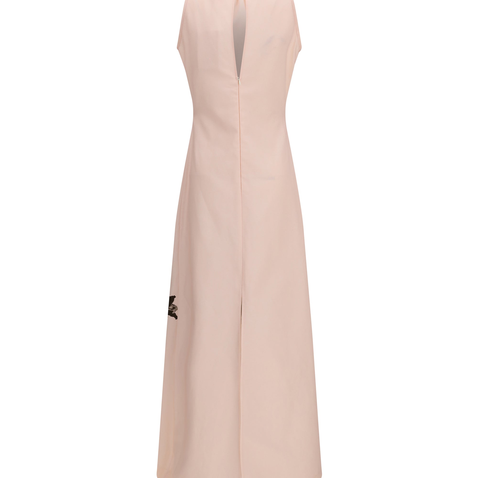 Petunia long Dress in cotton and viscose duchesse