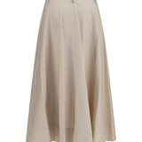 Cotton poplin Skirt with monili detail