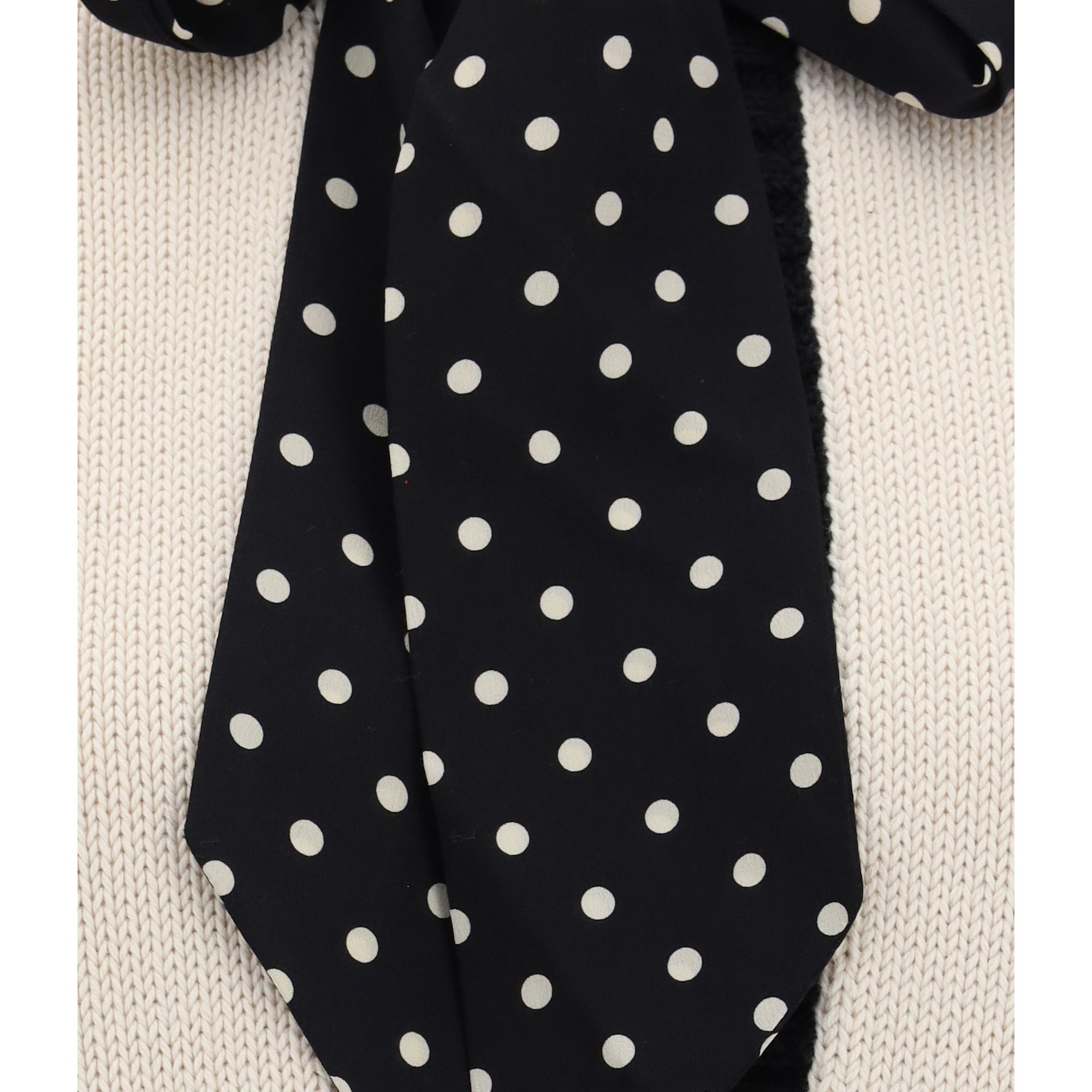 Open polka-dot bow Cardigan