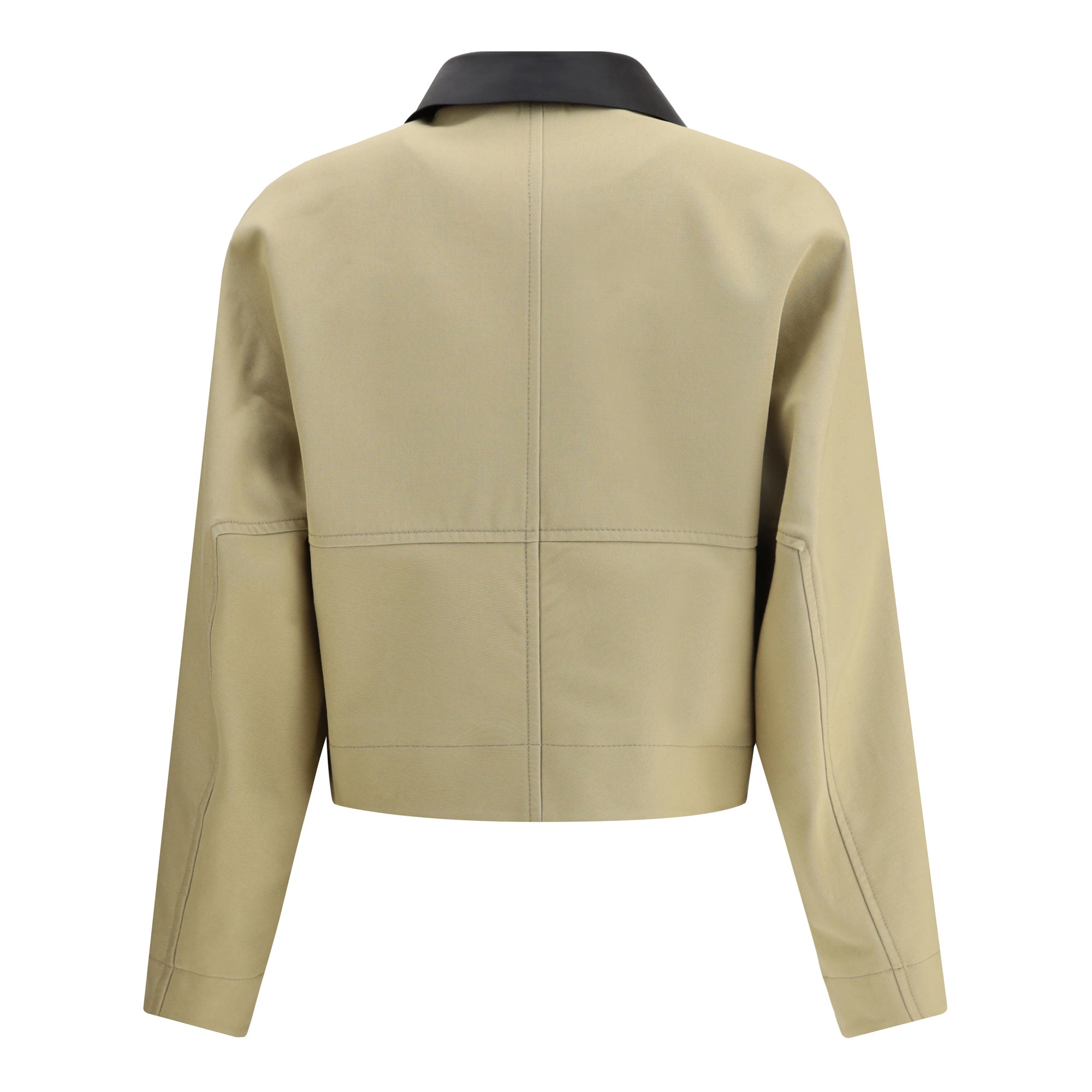 Cropped Cotton and Wool Caban