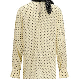 Polka dot Blouse with side bow