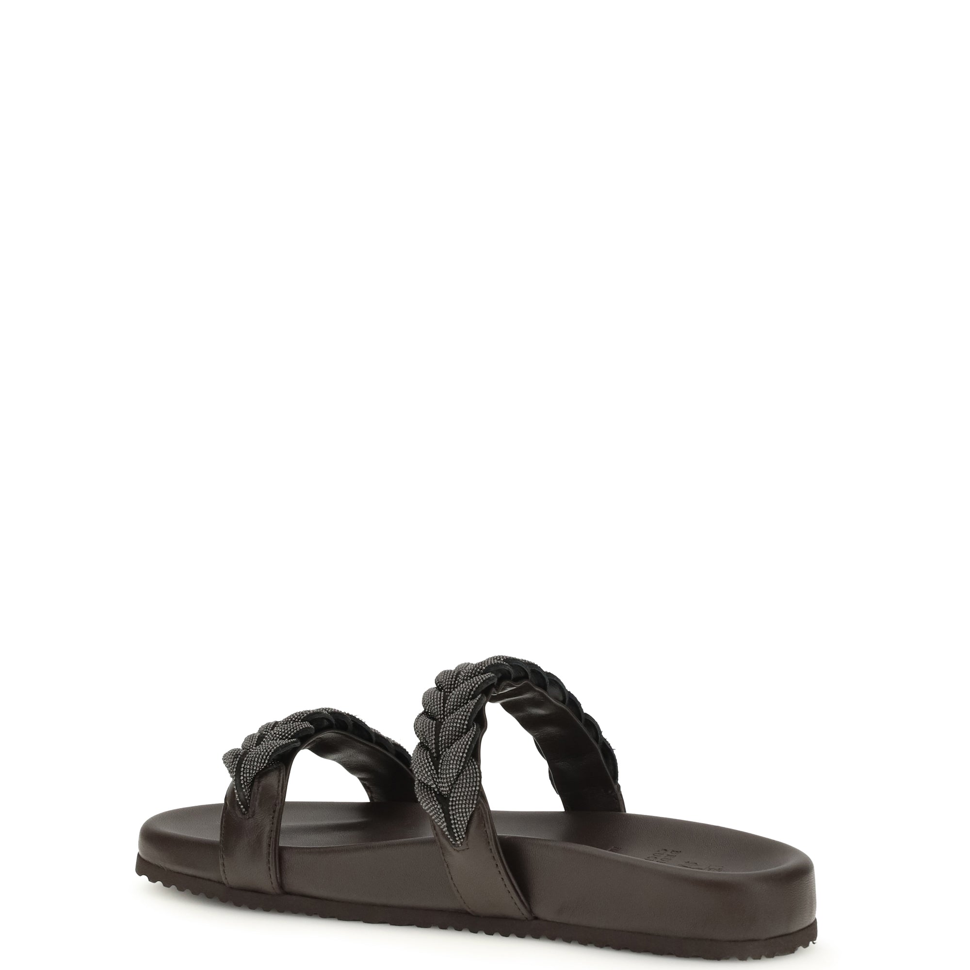 Leather Sandals with Precious Braided Straps