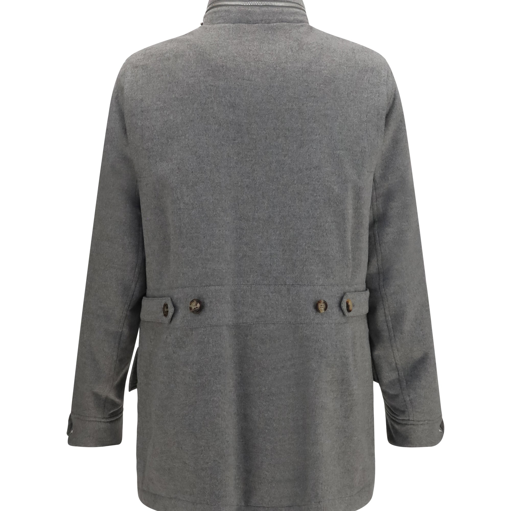 Cashmere Jacket with zip and buttons