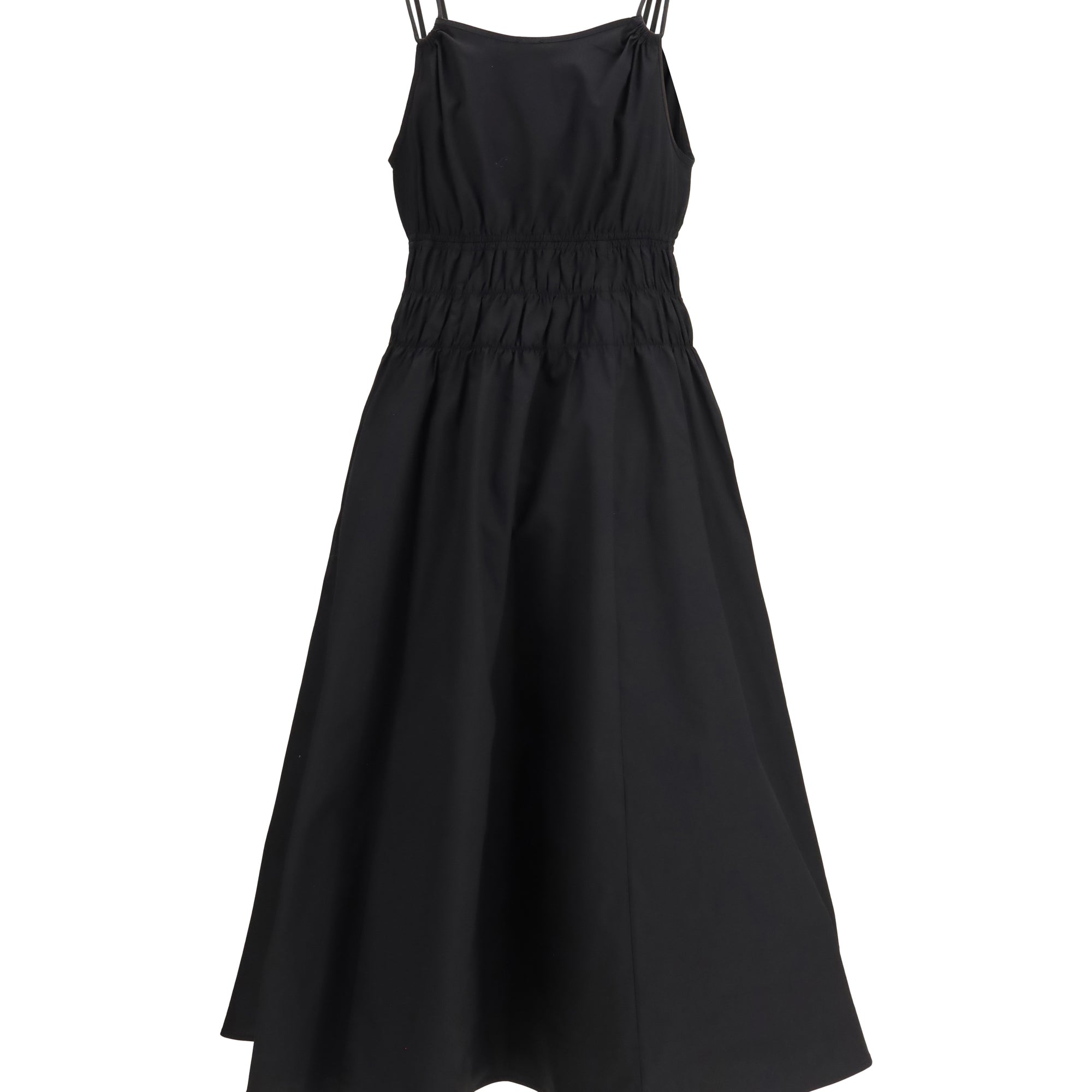 Shirred V-neck Dress