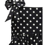 Polka-Dot Satin Mini Dress