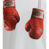 Organic cotton jersey T-shirt with boxing gloves trompe-l’œil print