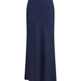 Silk twill A-line maxi Skirt