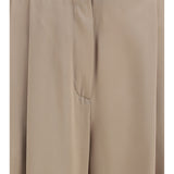 Straight silk Pants