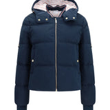 Waxed technical Puffer Jacket with hood