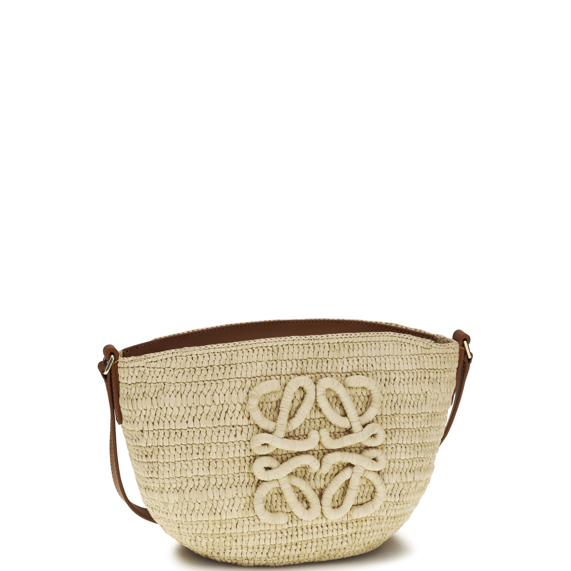 Eclipse raffia and calfskin Shoulder Bag Loewe x Paula’s Ibiza