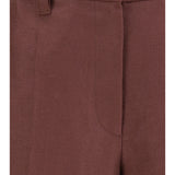 Wide-Leg Pants in linen with elastic waistband and belt loops
