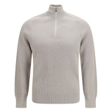 Cotton Sweater with a high neckline