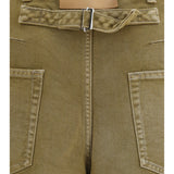 Wide-leg Jeans with back belt