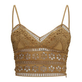 Melie Top in cotton voile and embroidered lace