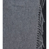 High-neck wool Cape with concealed closure and fringes