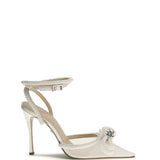 Double bow satin Pumps