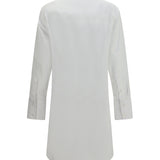 Raw-edge cotton mini Dress