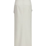 Long draped wool and mohair Skirt