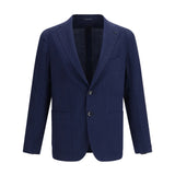 Single-breasted Jacket in herringbone fabric