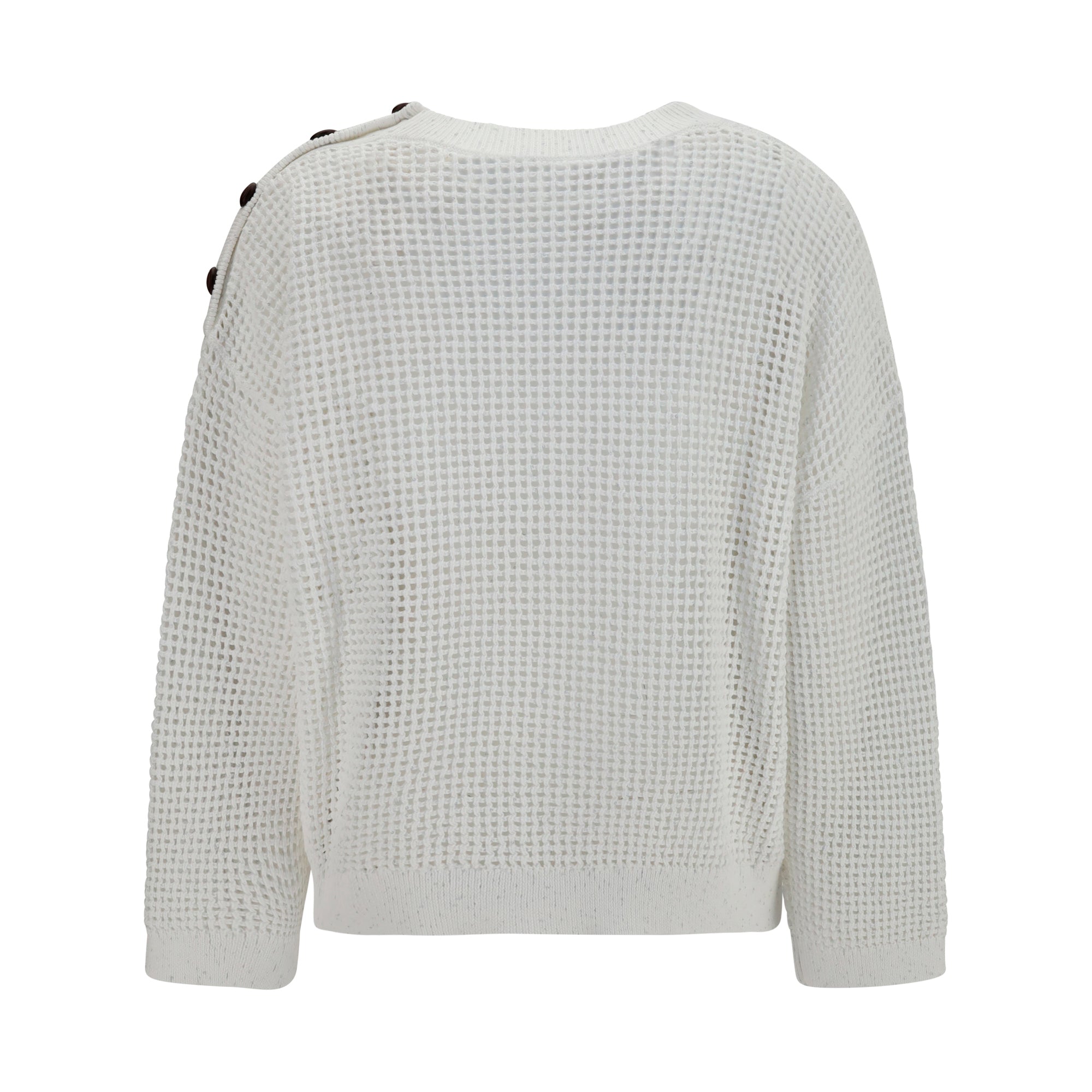 Openwork Sweater with shoulder buttons