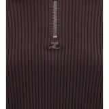 Ribbed zip Sweater