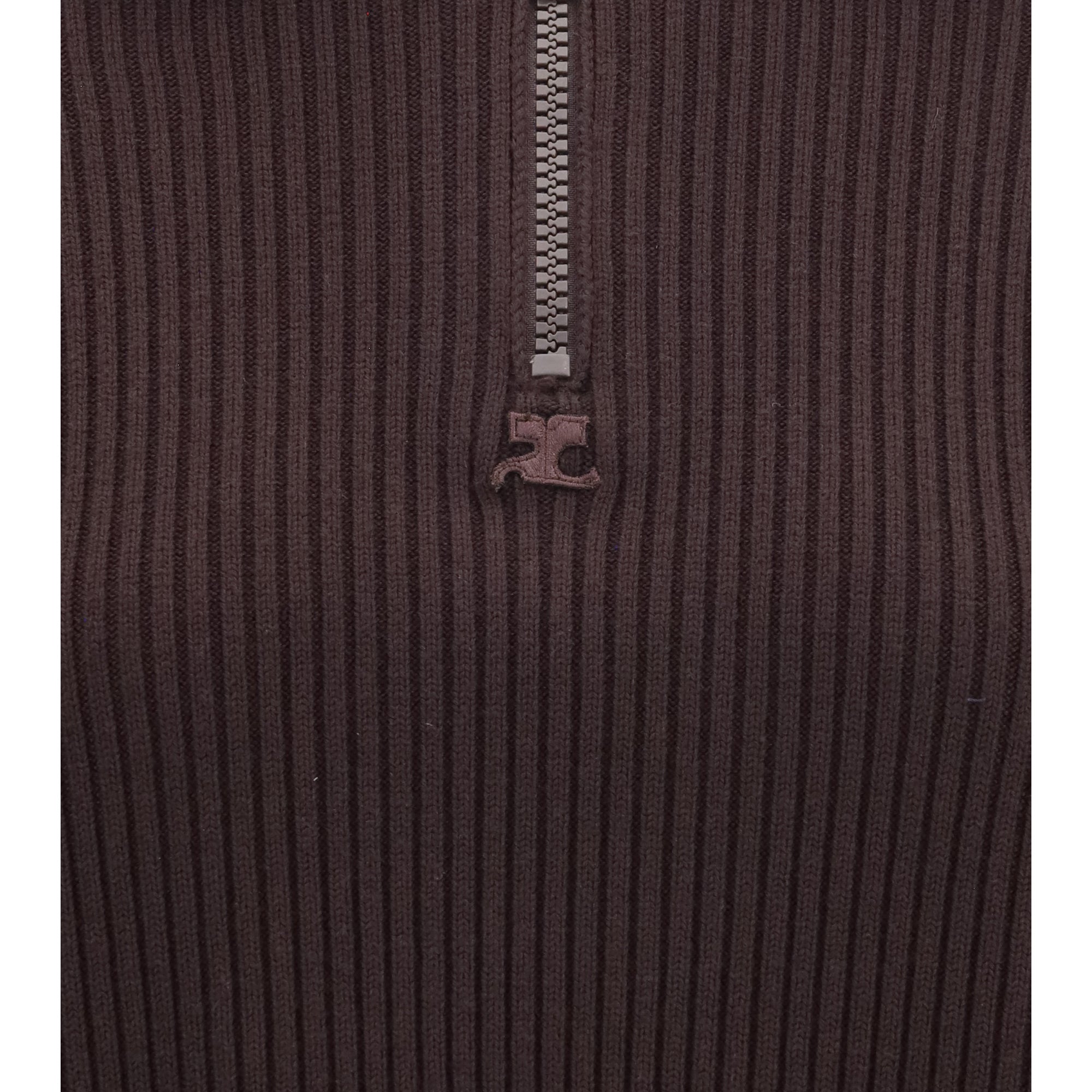 Ribbed zip Sweater