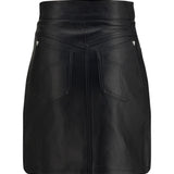 Leather mini Skirt with zip