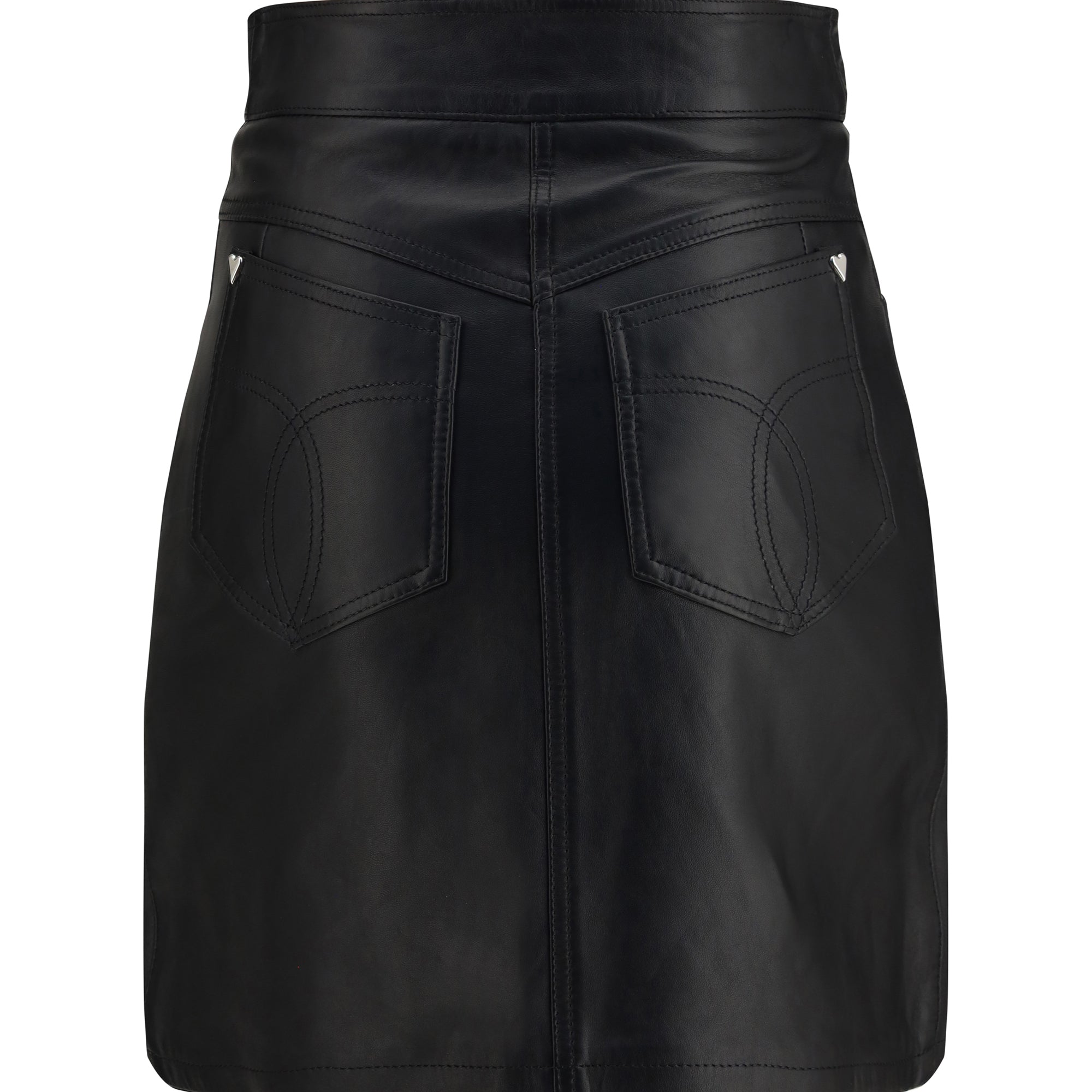 Leather mini Skirt with zip