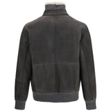 Shearling Jacket with zip and high neck