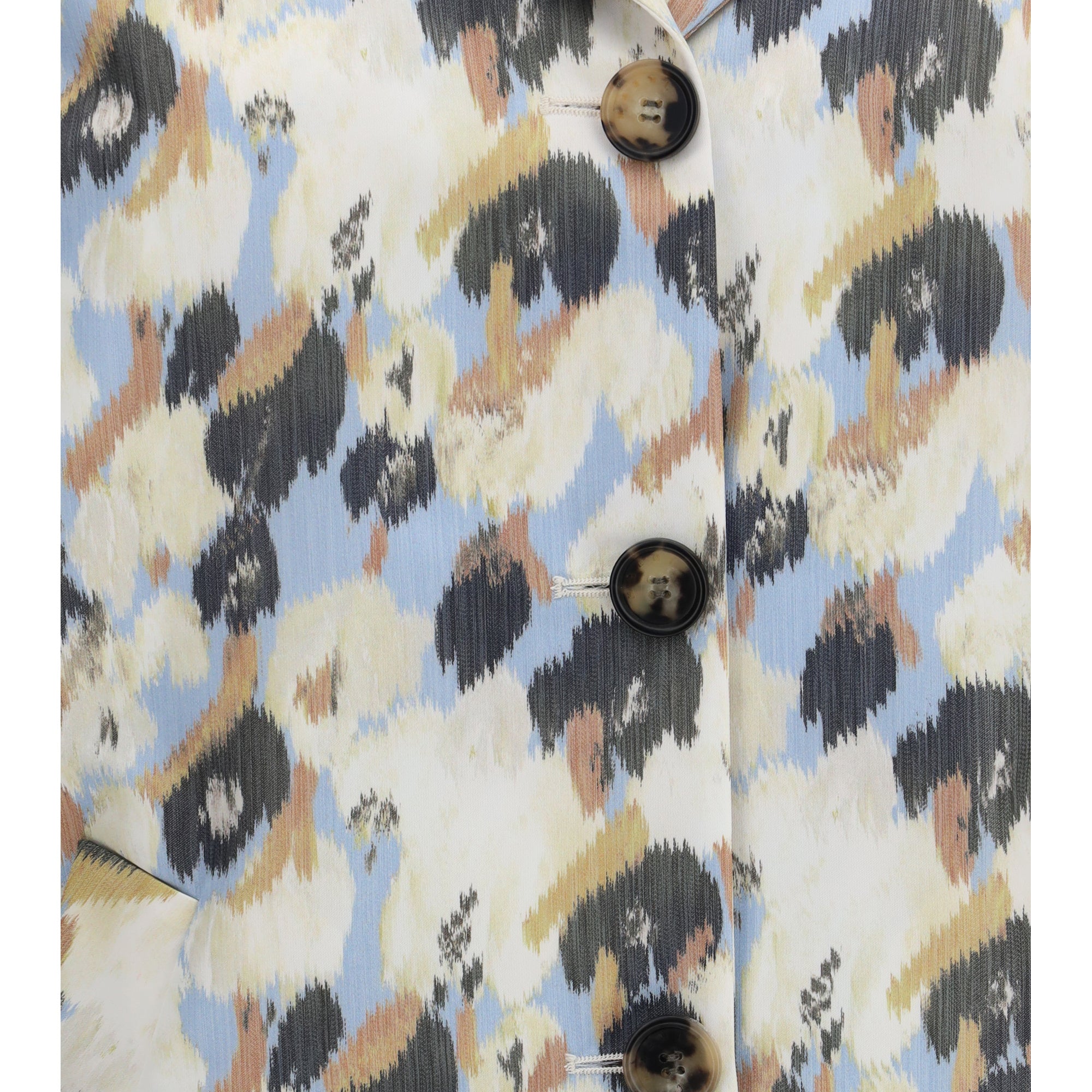 Printed button parka Coat
