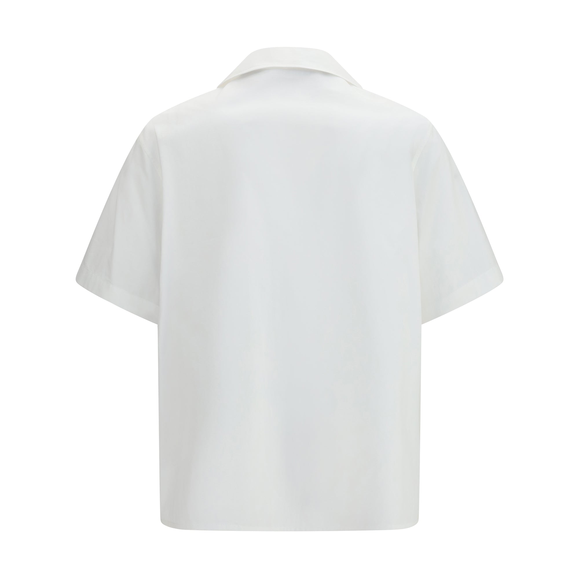 Cotton poplin bowling Shirt with VGold