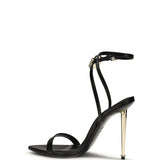Padlock Pointy Naked heeled Sandals