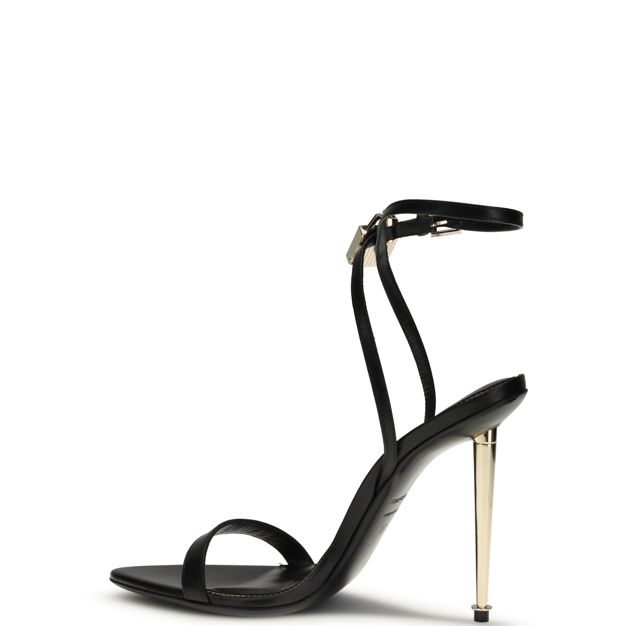 Padlock Pointy Naked heeled Sandals