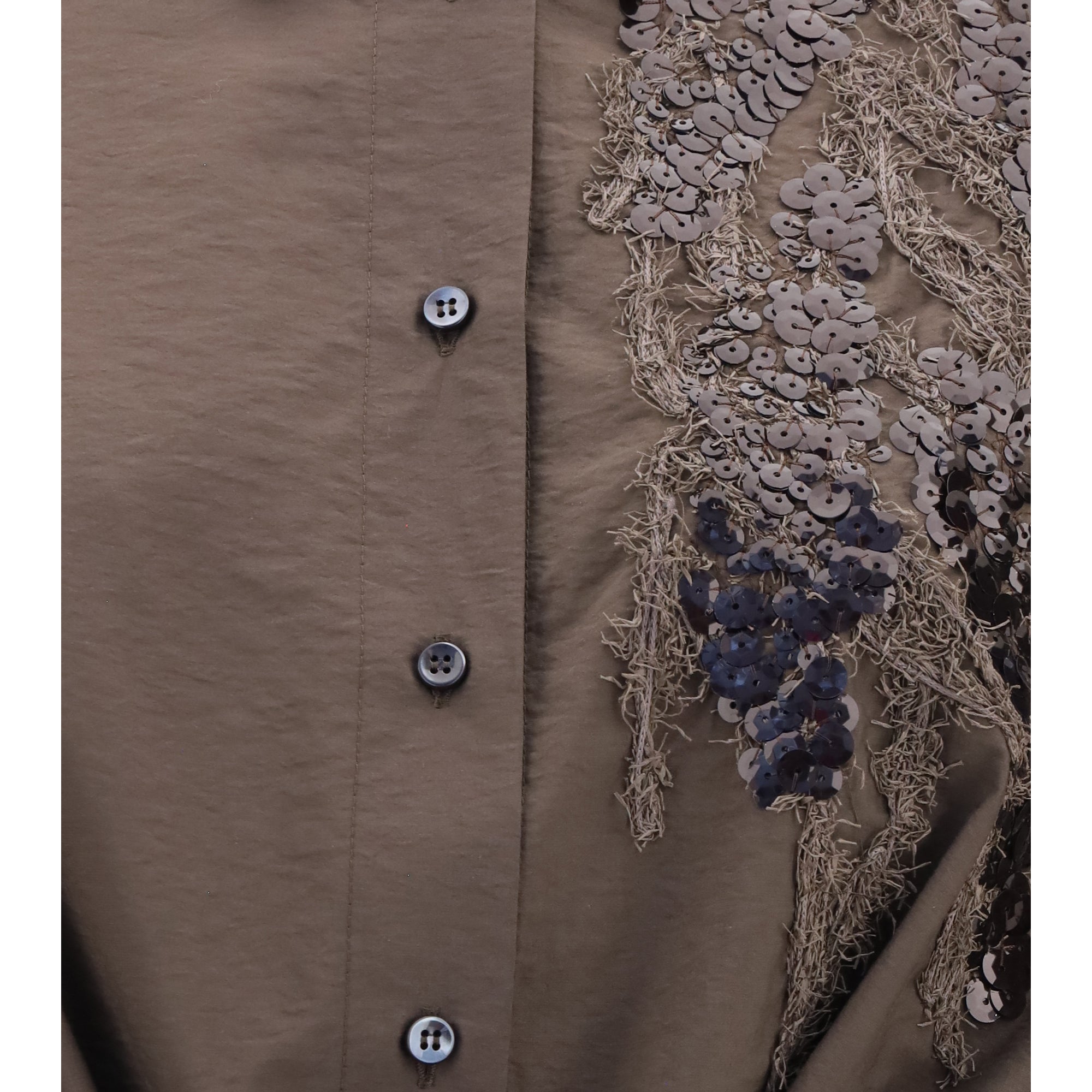 Sequined shirt Dress with belt
