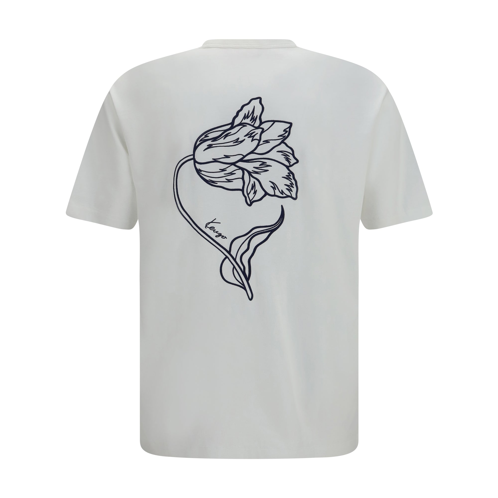 Kenzo Tulip embroidered cotton T-shirt