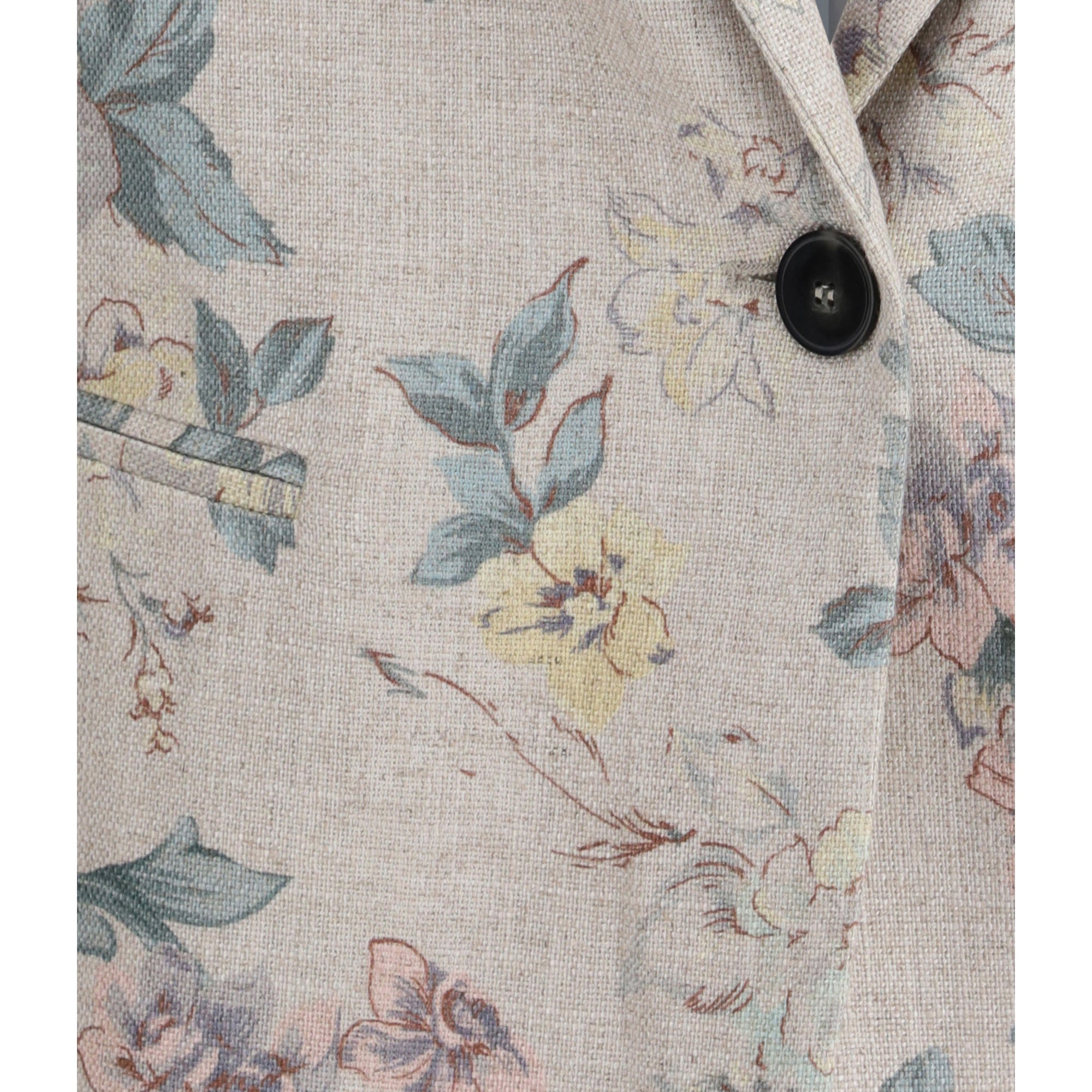 Peonia My Love motif hopsack linen-blend Jacket