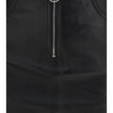 Leather mini Skirt with zip