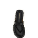 Slip-on leather Sandals with sequins