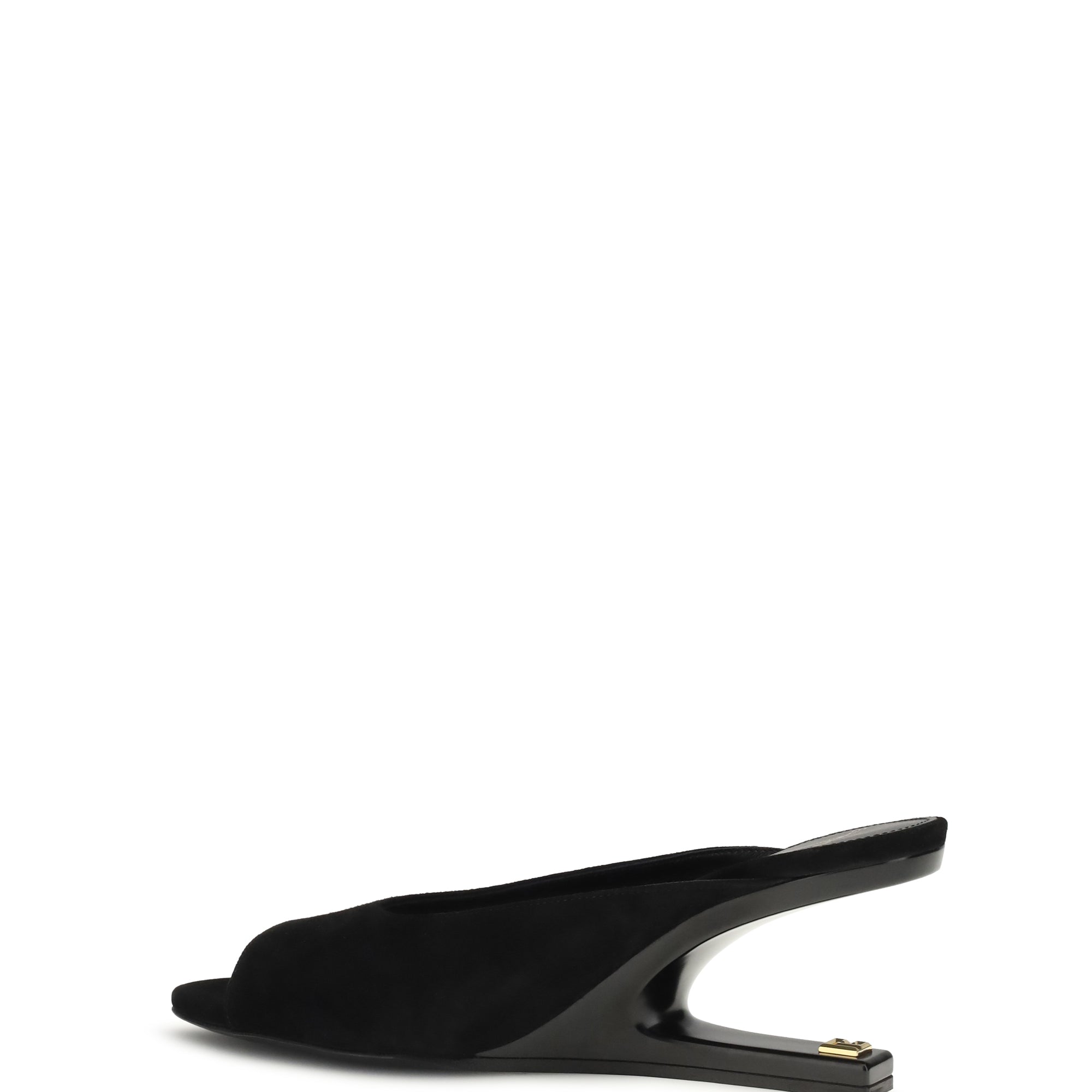 Suede open-toe Mules
