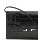 Crocodile Print Shoulder Bag