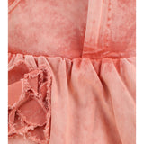 Mini Bubble Skirt in denim with appliqué roses