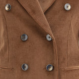 Double-breasted corduroy Blazer